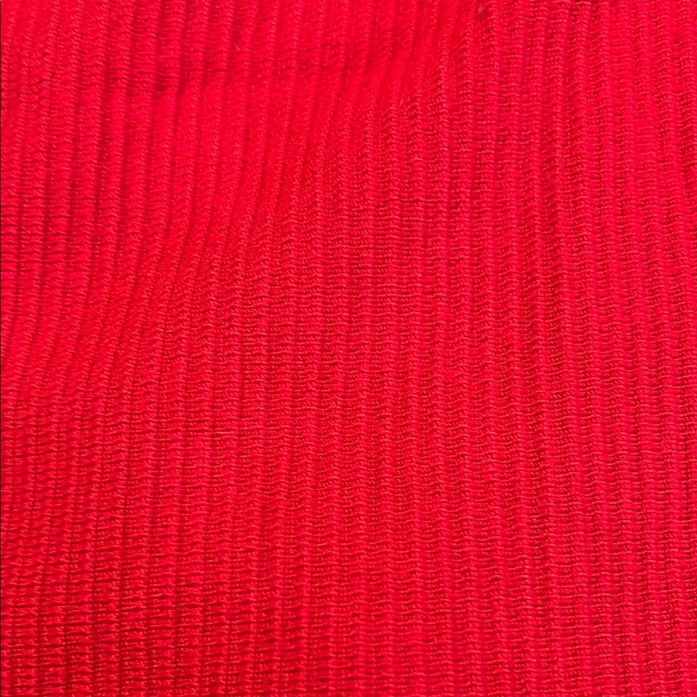 Women's Red Ribbed Tank Top - Picture 2 of 3